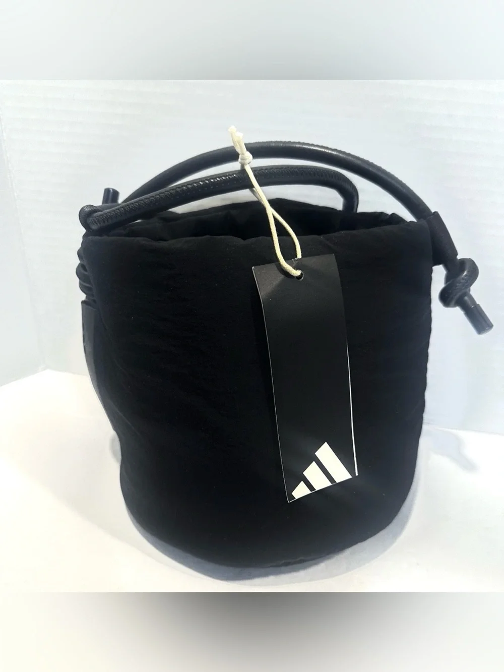 Adidas Black Puffer Bucket Bag with Drawstring Bag